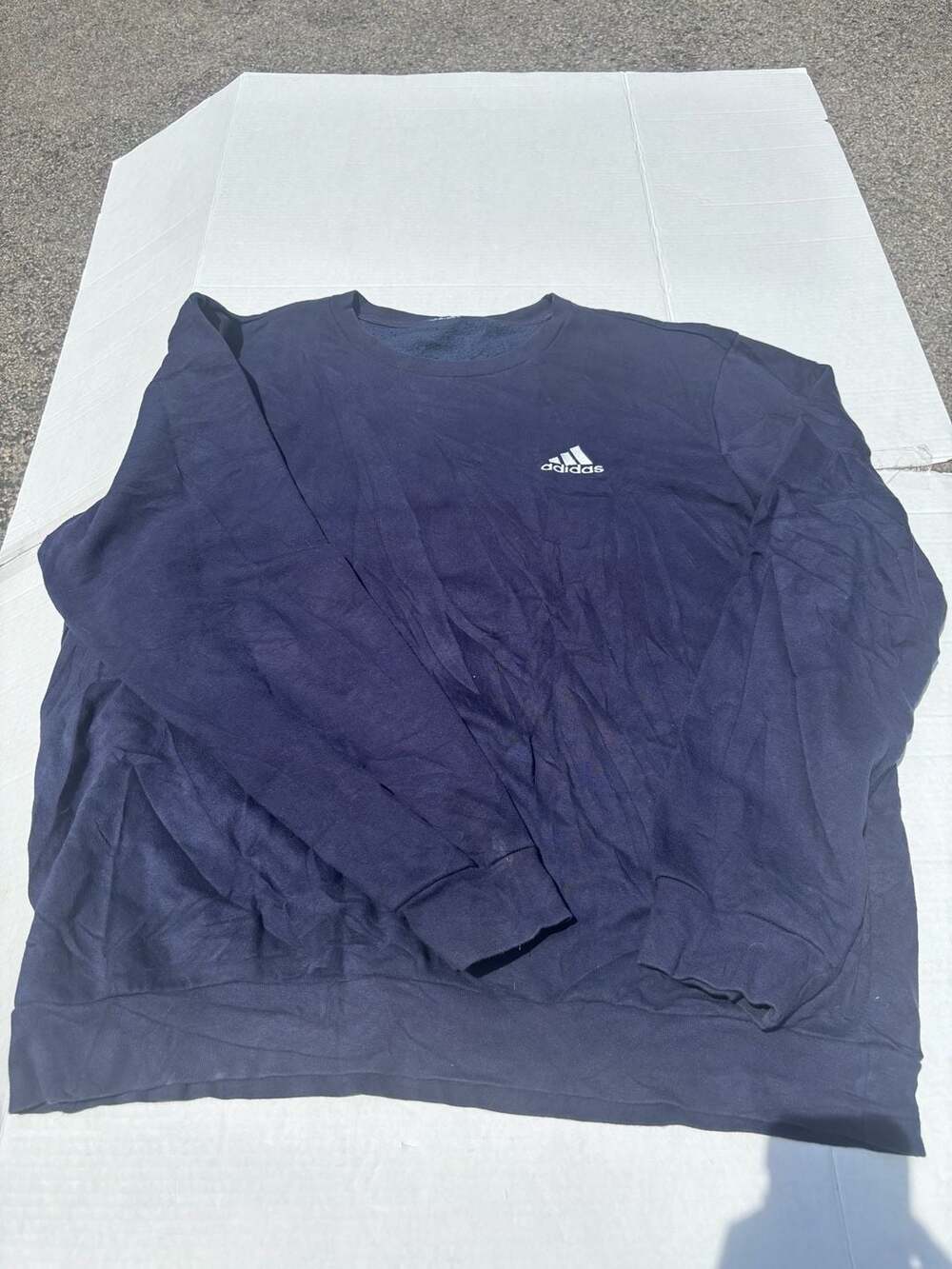 Vintage Adidas Navy Blue Crewneck Sweatshirt No tag XL / XXL embroidered comfy